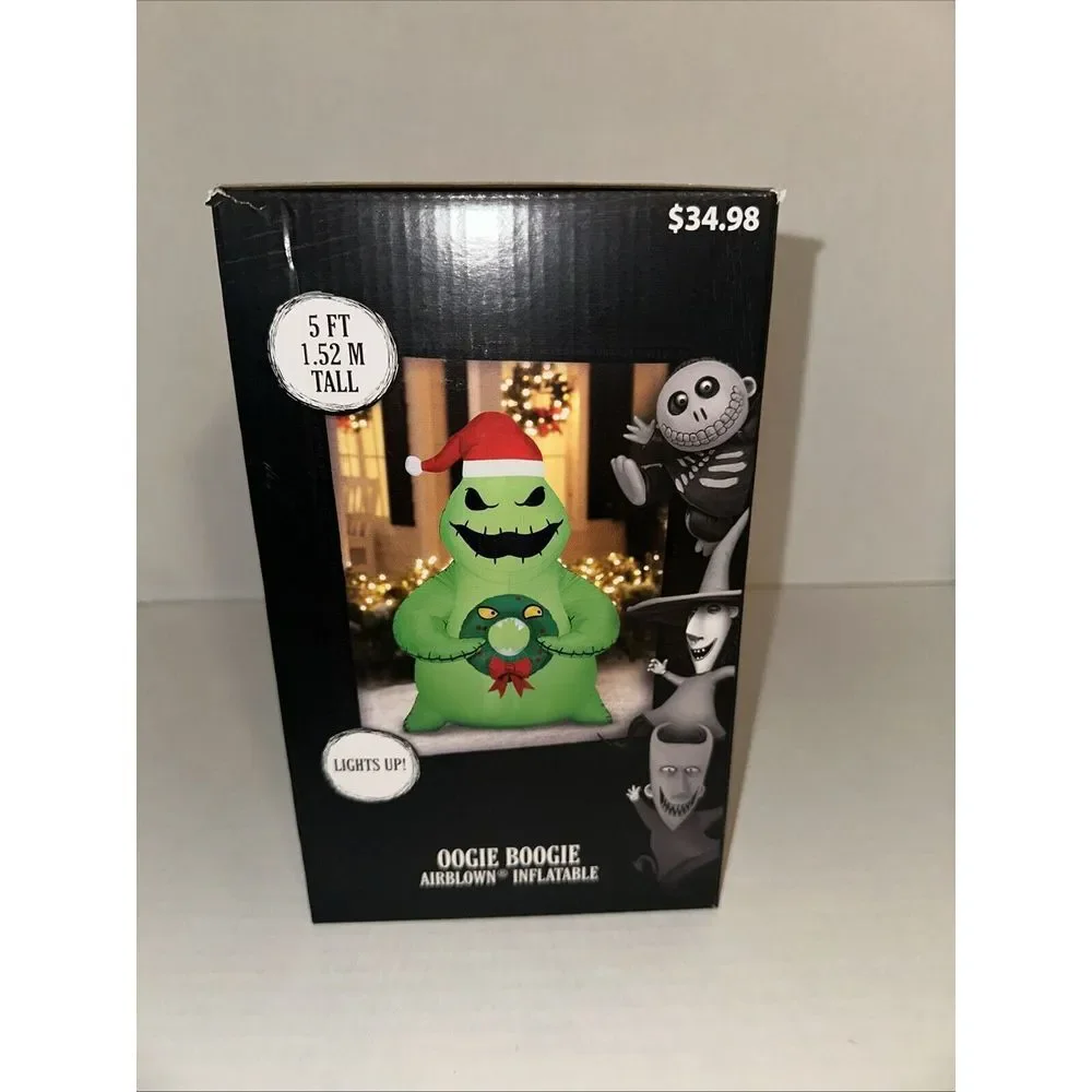 Disney Oogie Boogie‎ Christmas Inflatable Wreath 5 ft Nightmare Before Christmas